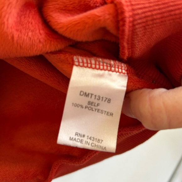 *Excellent Pre-Loved* Dance & Marvel Velour Orange Top - Picture 5 of 6